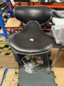 *Black & Chrome Gas-Lift Barstool