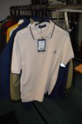 *Fred Perry Half Zip Polo Shirt Size: S