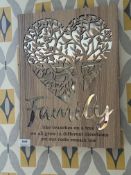 “Family are Like Branches on a Tree” Pierced Mirrored Sign