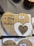 “Have Yourself a Merry Little Christmas” Wood Heart Ornament