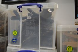 *Box of Black Plastic Coat Hangers