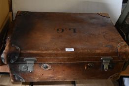 *Leather Suitcase Stamped L.G