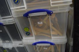 *Box of Wood Coat Hangers