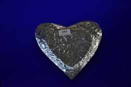 Silver Coloured Heart Tray