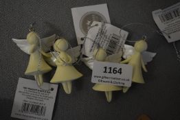 Four Festive Reindeer Tree Ornaments