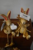 Two Decorative Hares