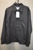 *NN07 Navy Blue Pinstripe Shirt Size: M