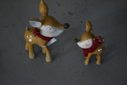 Pair of Ceramic Reindeer