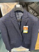 Skopes Tailored Delamere Jacket (blue & wine check) Size: 40R RRP: £140