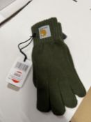 *Pair of Carhartt WIP Green Gloves Size: S-M