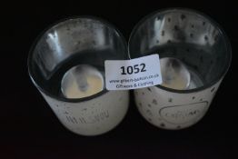 Pair of Glass Tealight Holders