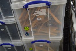 *Box of Wood Coat Hangers