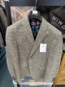 Skopes Tailored Fit Nickleson Jacket (stone mint check) Size: 42R RRP: £140