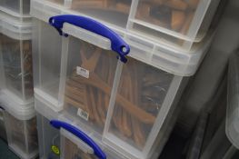 *Box of Wooden Coat Hangers