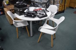 *Circular Table with Three Chairs on Turned Legs