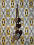 Two Set of Hanging Wood Love Hearts