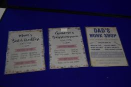 Three Reproduction Metal Signs