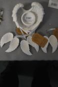 Angel Wings Tealight Holder and Three Christmas Tree Angel Ornaments