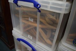 *Box of Wooden Coat Hangers