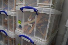 *Box of Wooden Coat Hangers