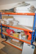 *One Bay of Medium Duty Blue & Orange Four Tier Shelving 180x60cm x 180cm tall