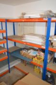 *One Bay of Medium Duty Blue & Orange Four Tier Shelving 180x60cm x 180cm tall