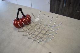 *Contemporary Style Fruit Bowl, and Decorative Cherries