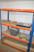 *One Bay of Medium Duty Blue & Orange Four Tier Shelving 180x60cm x 180cm tall
