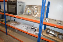 *One Bay of Medium Duty Blue & Orange Three Tier Shelving 180x60cm x 180cm tall