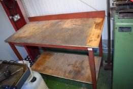 *Workbench with Undershelf and Upstand to Rear 122x58cm x 94cm tall