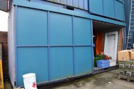 *20ft Steel Shipping Container with Standard Rear Double Doors and Sliding Side Door