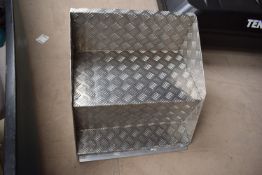 *Aluminium Checker Plate Side Steps for Van/Horsebox 46cm tall x 52cm deep x 57cm wide