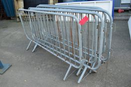 *Five Galvanised Interlocking Barriers 7ft x 3’8”