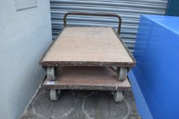 *Two Four Wheel Flat Platform Trolleys