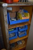 *Wood Storage Cabinet Containing Assorted Machine Screws, S/S CSK Screws, Nuts, Bolts, etc.