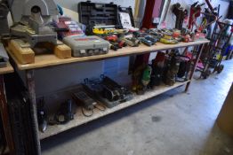 *Workbench with Undershelf 244x66cm x 86cm tall (contents not included, collection by appointment)