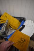 *Assorted Welding Gauntlets Including Leopard Leather Welding Gauntlets Size: 10, etc.