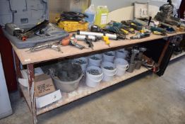 *Workbench with Undershelf 244x66cm x 86cm tall (contents not include, collection by appointment)