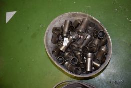 *Bucket Containing Assorted Collets