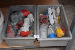 *Two Boxes of 110v, 240v, and 44v Plugs and Sockets