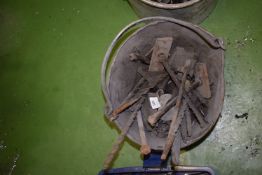 *Galvanised Bucket Containing Morse Taper Drill Bits etc.