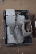 *Box of Plastic Enclosures and Distribution Boards