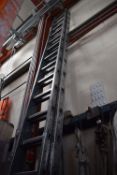 *Aluminium 34 Rung Double Extending Ladder