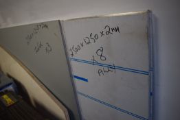 *Three 2mm Zintec Sheets 2500x1250mm, and Eight 2mm Alloy Sheets 2500x1250mm