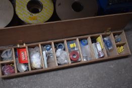 *Compartmentalised Electrician’s Storage Box Containing Various Electrical Components and
