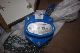 *Liftin Gear New Chain Hoist 500kg Drop 6m