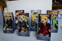 Six Meerkat Soft Toys