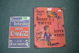 Two Reproduction Advertising Signs