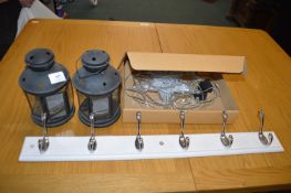 *Two Lanterns, Coat Hook, and a Star Light