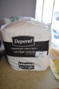 *Two Packs of Depend Protective Underwear Size: S-